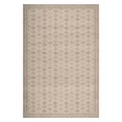 Zayna Traditional Bordered Washable Rug | Ivory