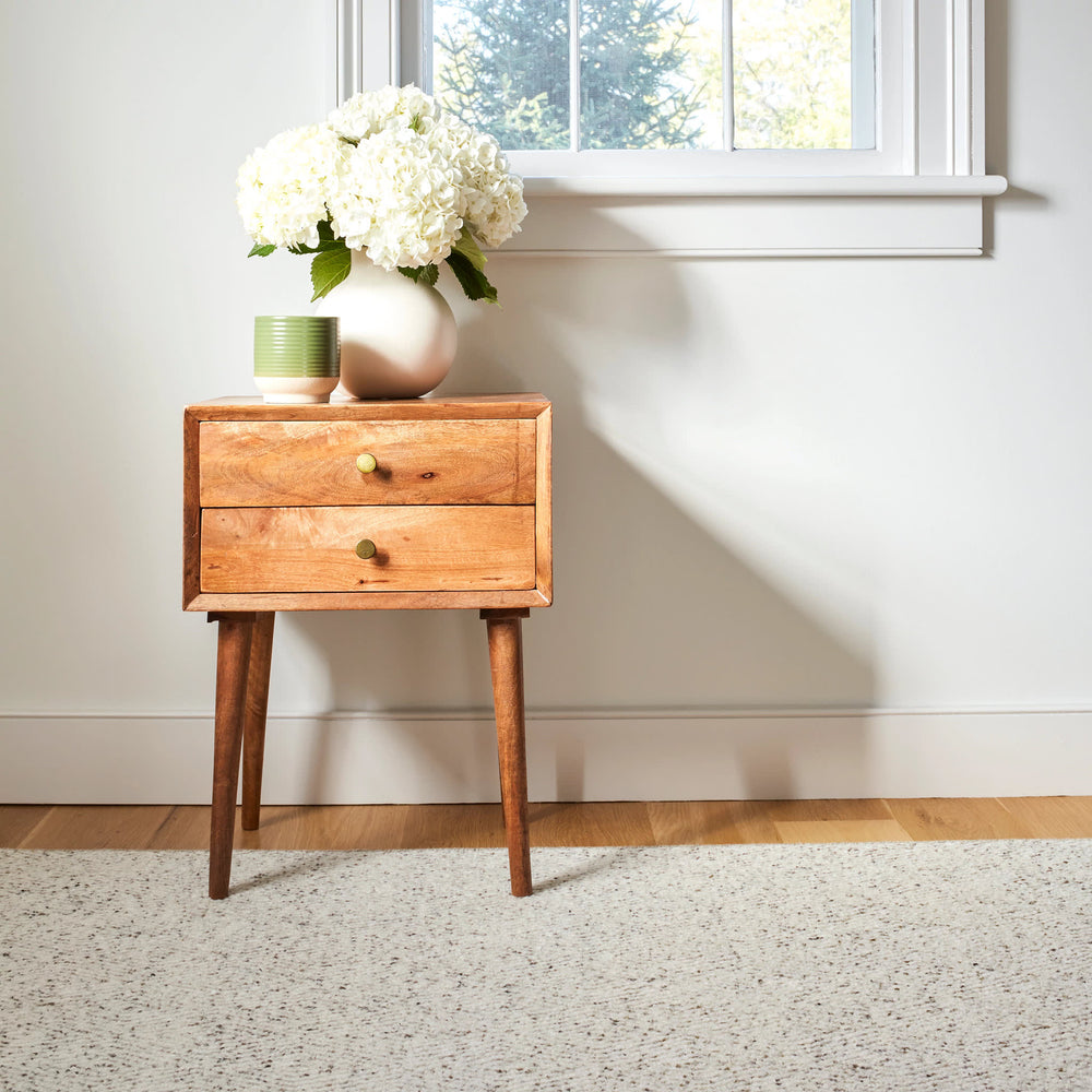 Sutton Woven Wool Custom Rug | Natural
