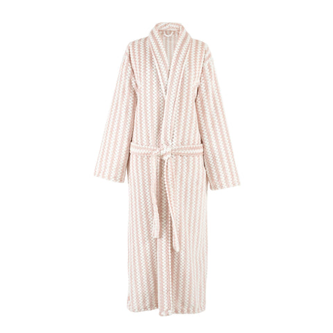 Bubble Stripe Fleece Robe | Slipper Pink