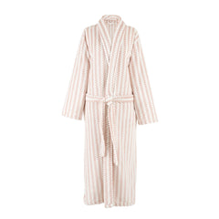 Bubble Stripe Fleece Robe | Slipper Pink