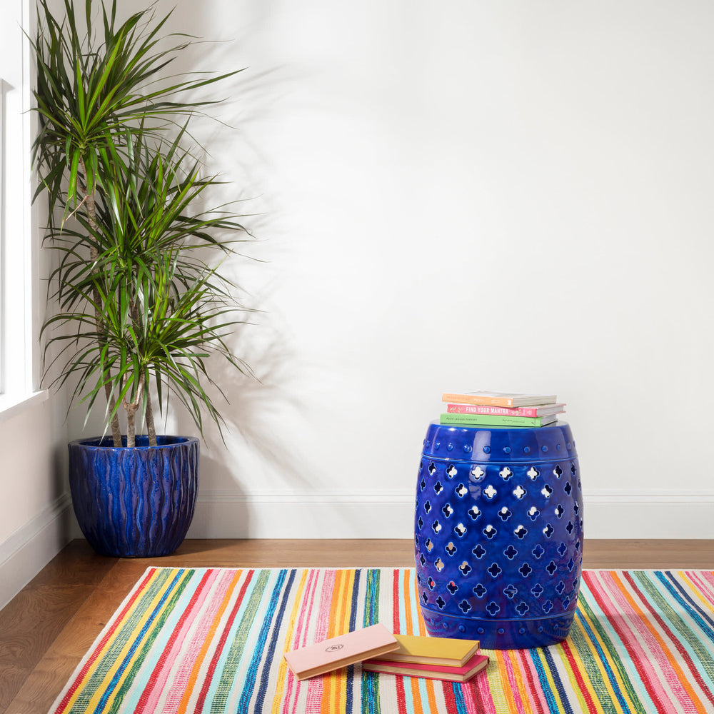 Bright Stripe Handwoven Indoor/Outdoor Custom Rug | Multi