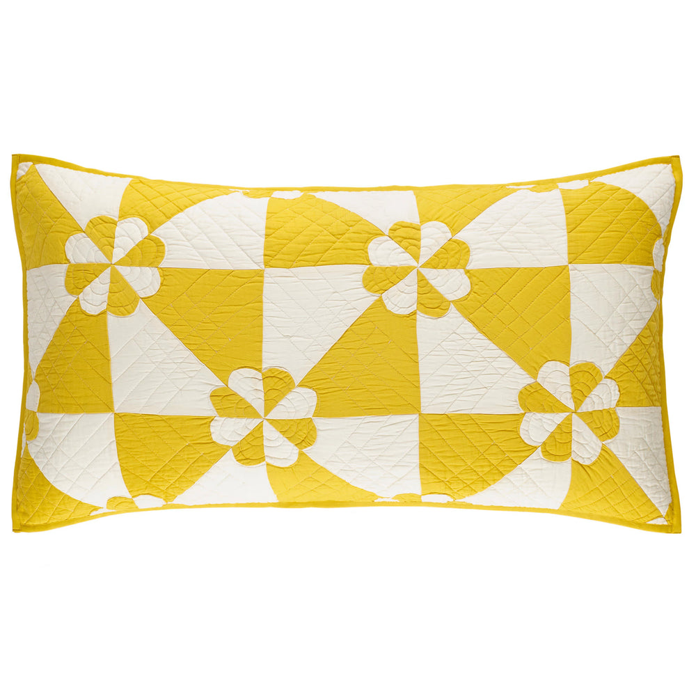 Sunny Side Quilted Sham | Yellow