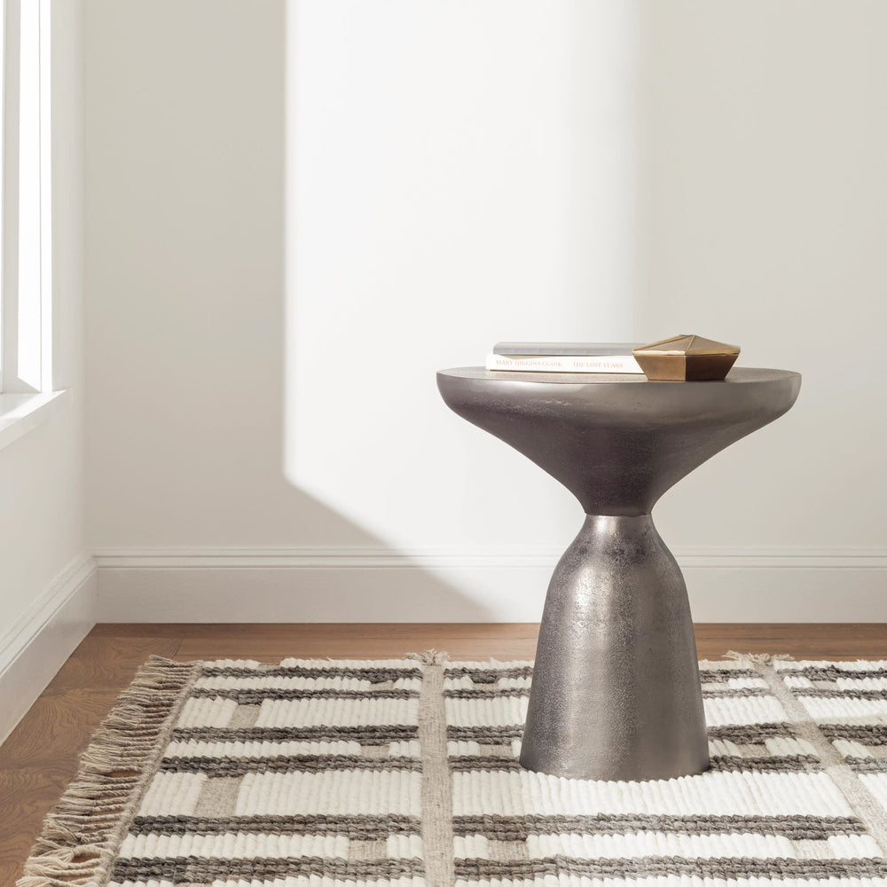 Everett Hand Knotted Wool Rug | Ivory/Grey