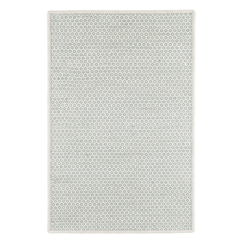Honeycomb Handwoven Wool Custom Rug | French Blue/Ivory