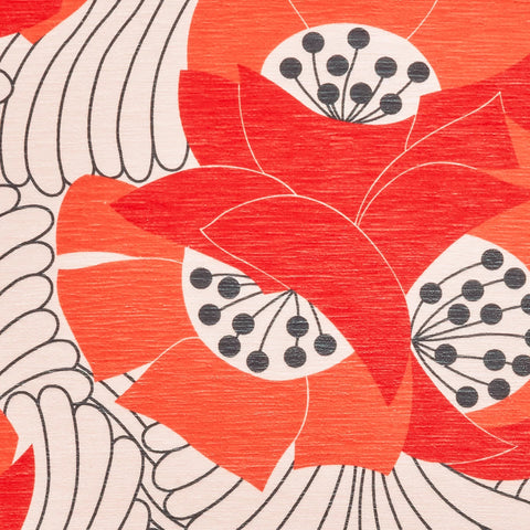 Japanese Poppy Machine Washable Rug Swatch | Multi