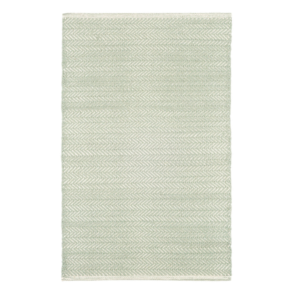 Herringbone Handwoven Cotton Rug | Ocean