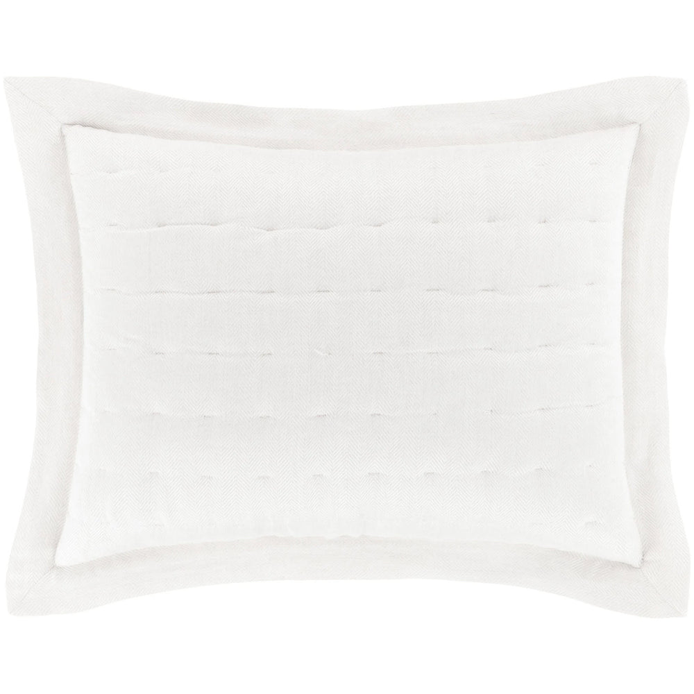 Brussels Quilted Sham | Ivory