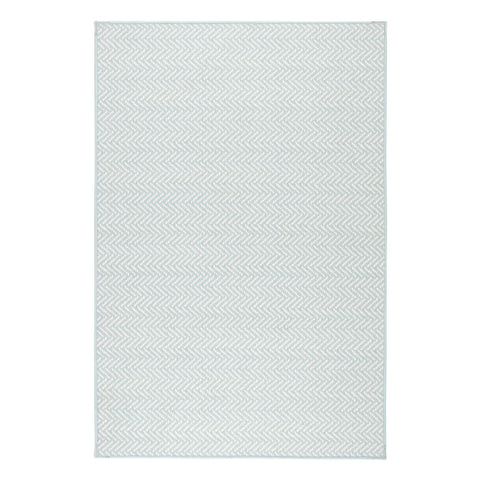 Herringbone Machine Washable Rug | Swedish Blue