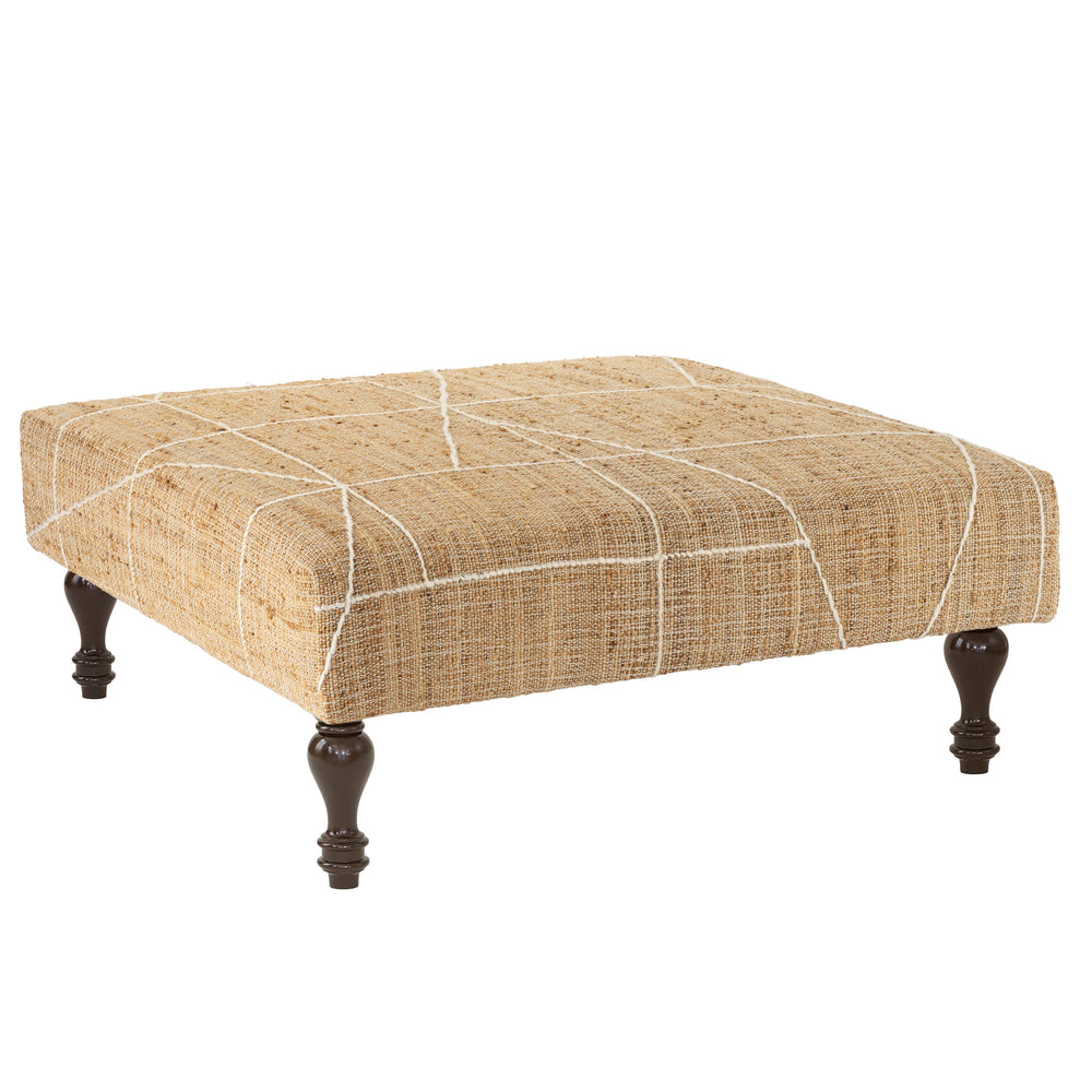 Judson Custom Rug Ottoman | Ivory