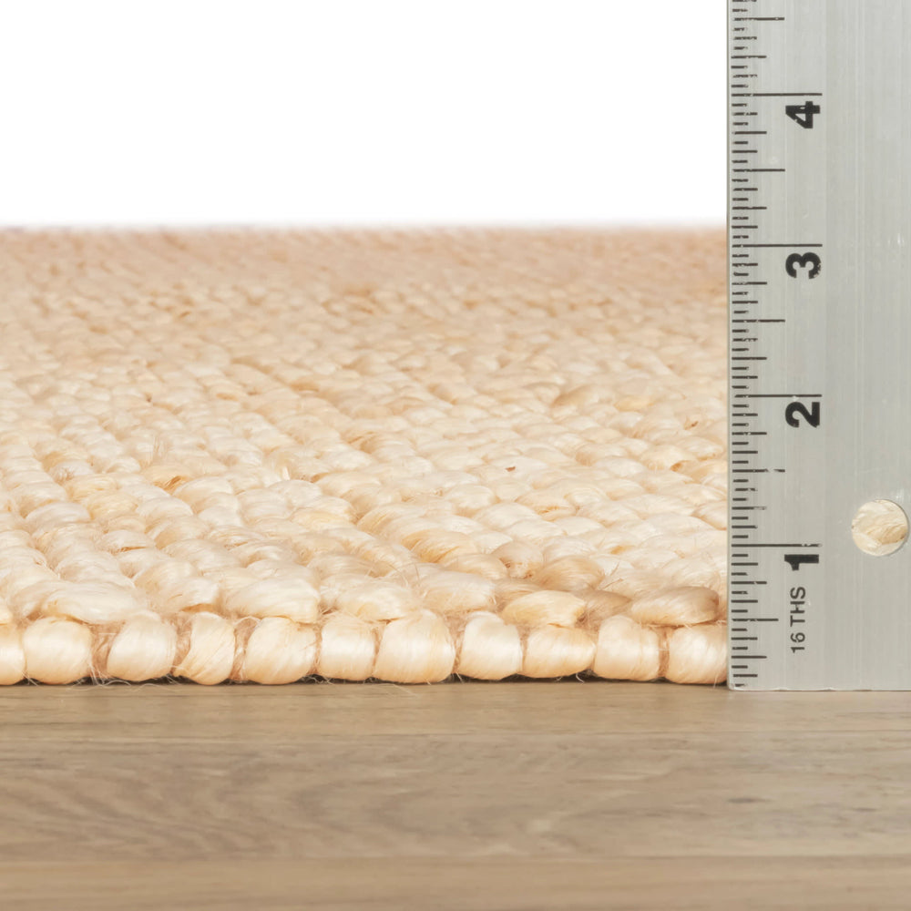 Textured Handwoven Jute Rug | Natural