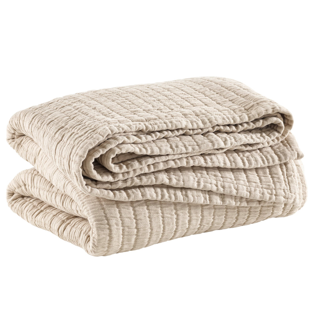 Boyfriend Matelasse Coverlet | Sand