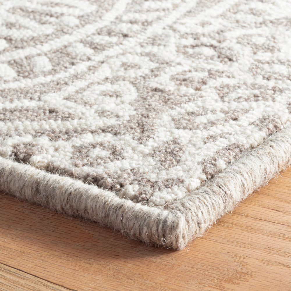 Temple Hand Micro Hooked Wool Custom Rug | Taupe