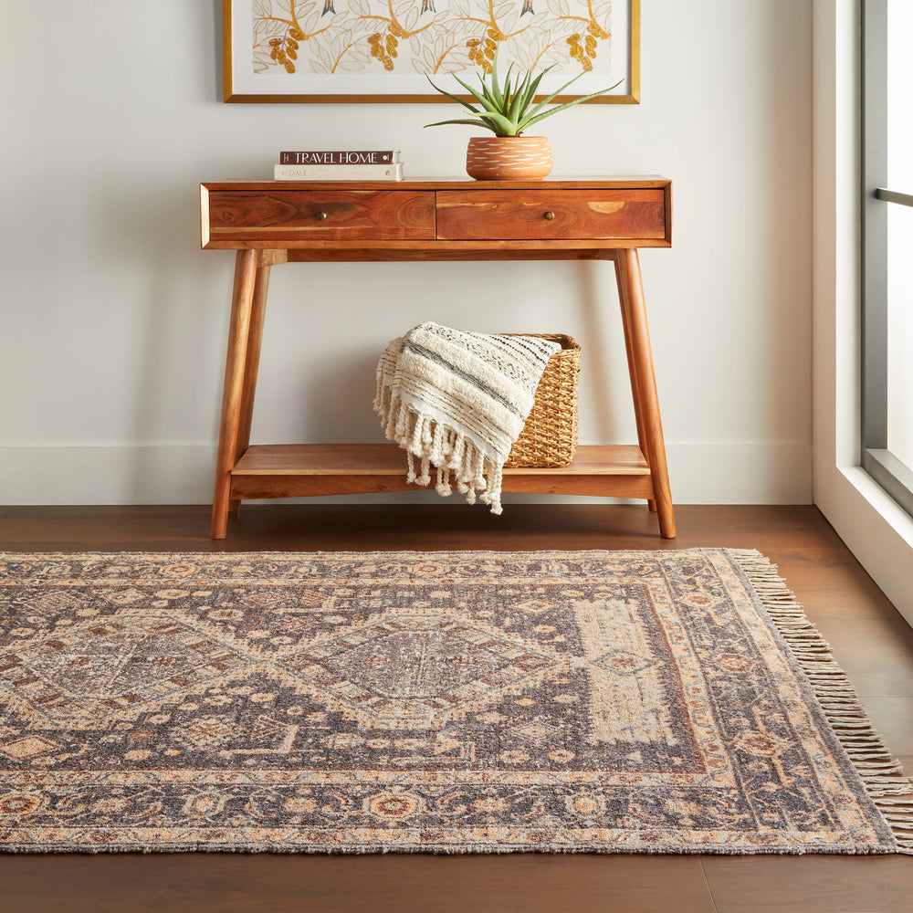 Mire Vintage Handmade Cotton Rug | Eggplant