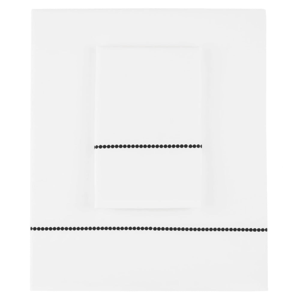Dottie Embroidered Sheet Set | Black