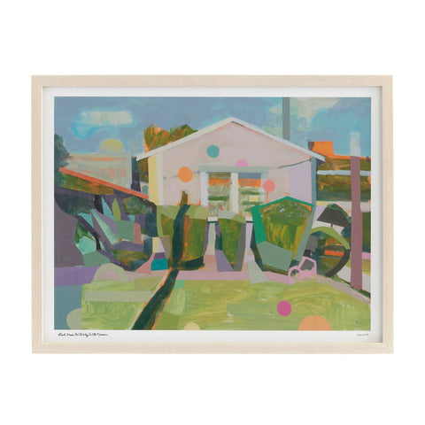 Pink House on the Way to the Museum Wall Art | Multi