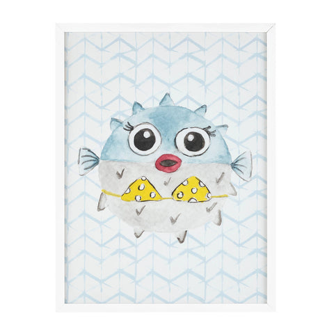 Diva Blowfish Wall Art | Blue