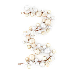 Champagne & Silver Ball Garland | Neutral
