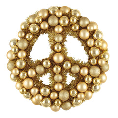 Peace Sign Wreath | Gold
