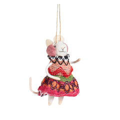 Winter Gal Mouse Ornament | Multi