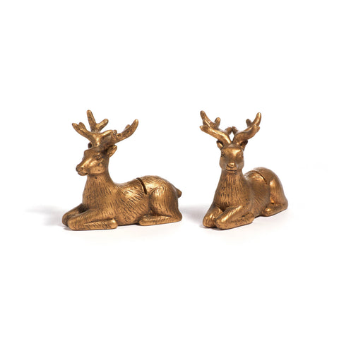 Enchanted Deer Name Card Holder/Set of 6 | Gold