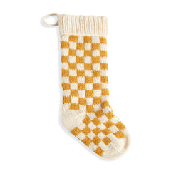 Checkered Stocking | Gold