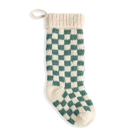 Checkered Stocking | Green