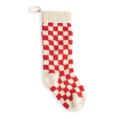 Checkered Stocking | Red