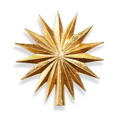 Paper Mache Star Tree Topper | Gold