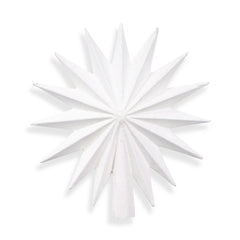 Paper Mache Star Tree Topper | White