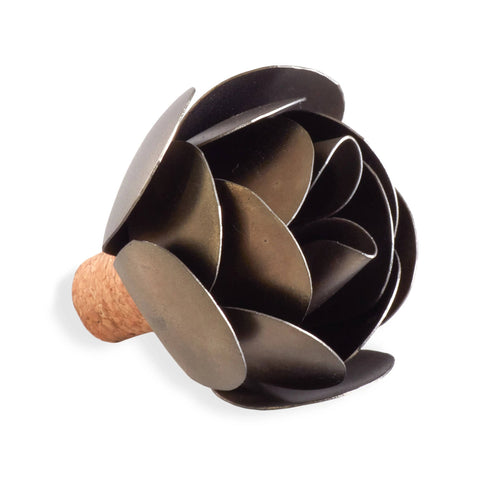 Flower Bottle Stop | Antique Silver