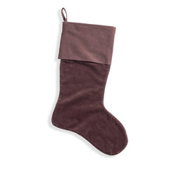 Stone Washed Velvet Stocking | Berry