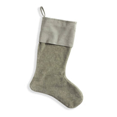 Stone Washed Velvet Stocking | Sage