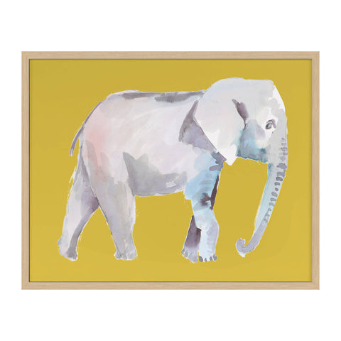 Color Block Elephant Wall Art | Yellow