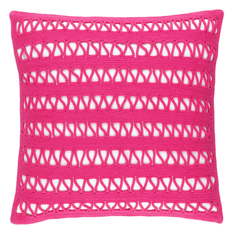 Lanyard Indoor/Outdoor Decorative Pillow Cover | Fuchsia