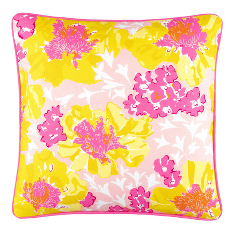 Fab Floral Indoor/Outdoor Decorative Pillow Cover | Pink