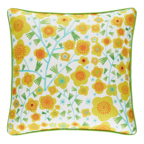 Silly Sunflowers Indoor/Outdoor Decorative Pillow Cover | Yellow