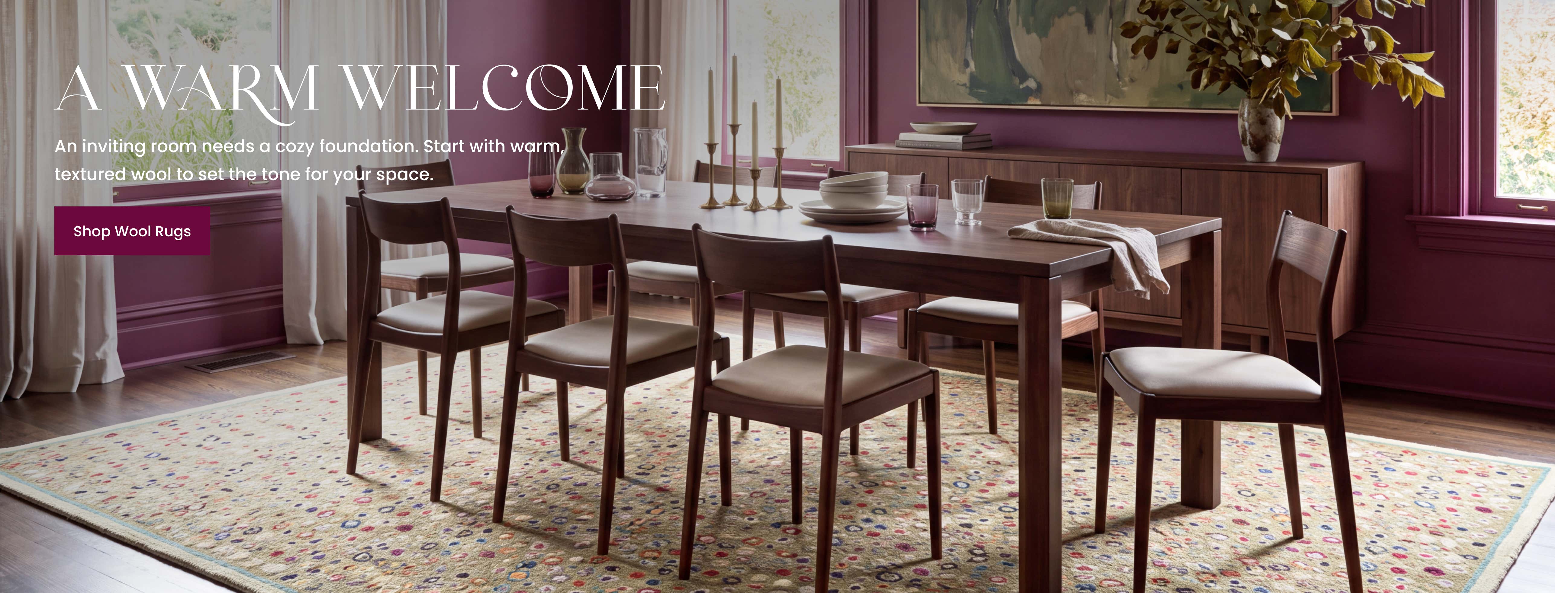 A Warm Welcome - an inviting room needs a cozy foundation. start with warm, textured wool to set the tone for your space. shop wool rugs