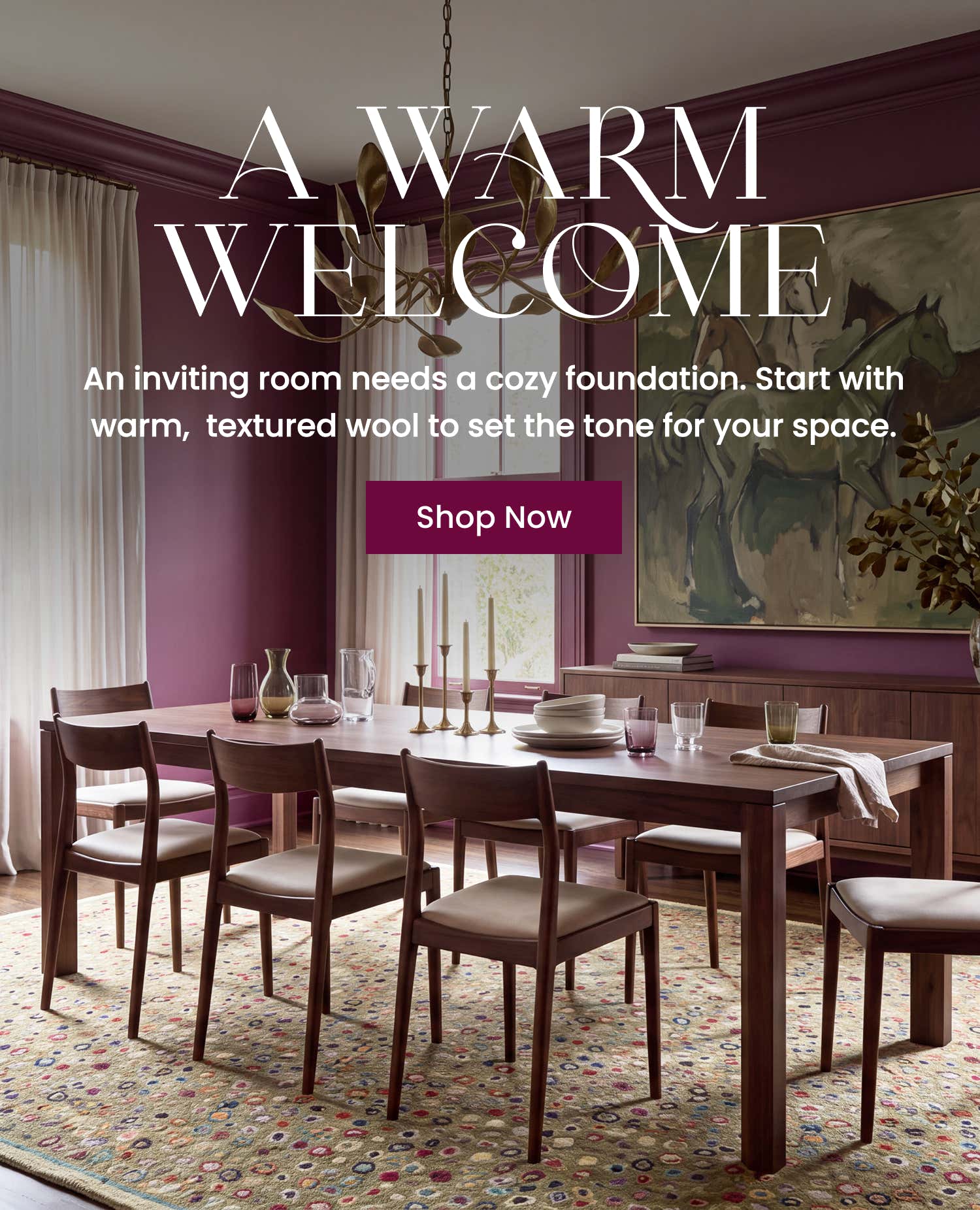 A Warm Welcome - an inviting room needs a cozy foundation. start with warm, textured wool to set the tone for your space. shop wool rugs