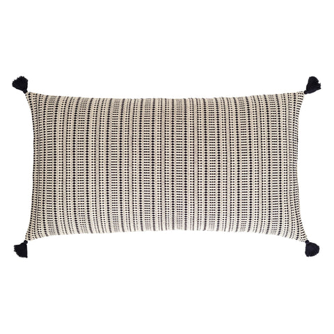 Kumi Jacquard Decorative Pillow Cover | Black