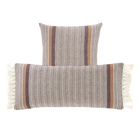 Xavier Stripe Decorative Pillow Cover | Brown