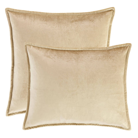 Panne Velvet Decorative Pillow Cover | Champagne