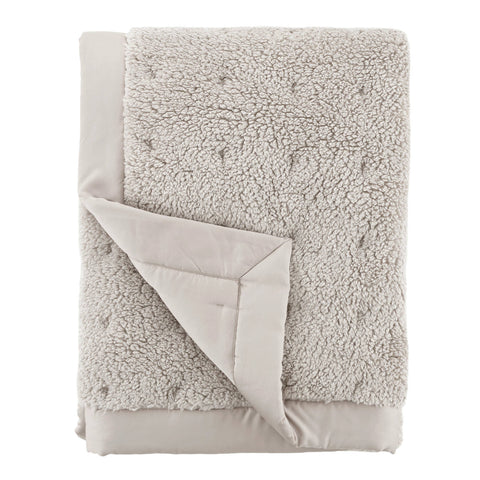 Marshmallow Fleece Puff Throw | Grey