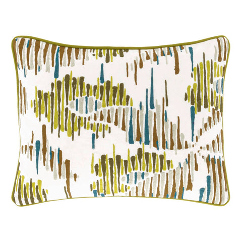 Boogie Board Embroidered Decorative Pillow Cover | Green