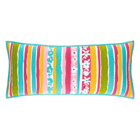 Happy Go Lucky Decorative Pillow Cover | Aqua