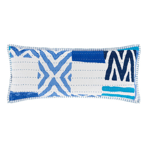 Patchwork Decorative Pillow Cover | Blue