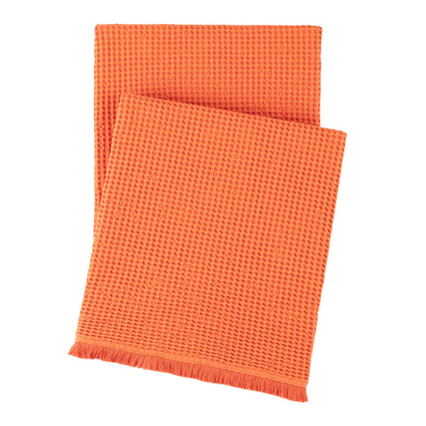 Bubble Matelasse Throw | Tangerine