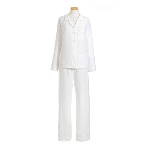 Lush Linen Pajama | White