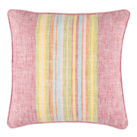 Clover Stripe Decorative Indoor/Outdoor Pillow Cover | Fuchsia