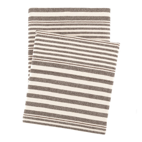 Rugby Stripe Throw | Charcoal