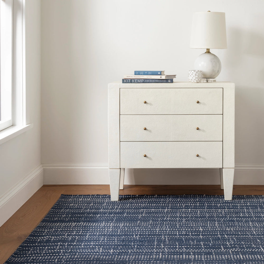 Bluffton Handwoven Cotton Rug | Navy